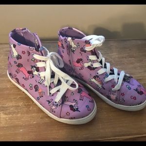 Fabkids purple unicorn high tops